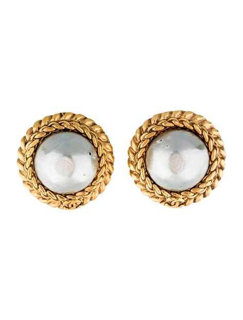 faux chanel clip on earrings.